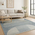 7' X 9' Blue Geometric Area Rug