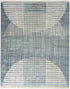 7' X 9' Blue Geometric Area Rug