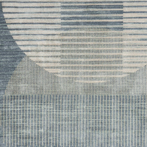 8' X 10' Blue Geometric Area Rug