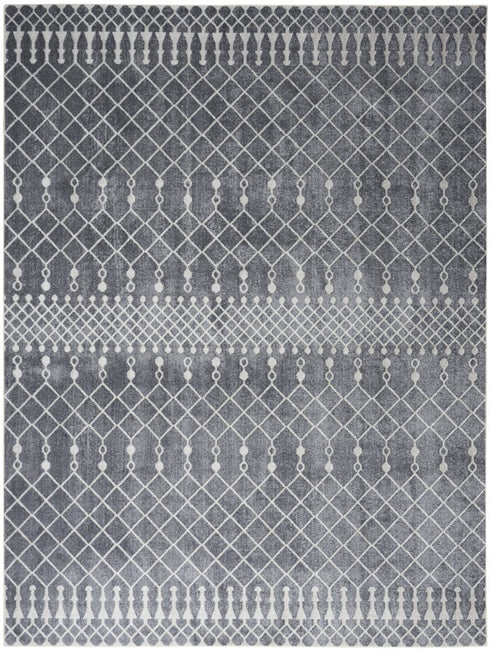 8' X 10' Blue Geometric Area Rug