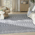 8' X 10' Blue Geometric Area Rug