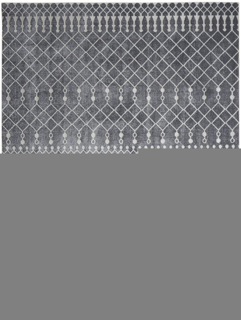 8' X 10' Blue Geometric Area Rug