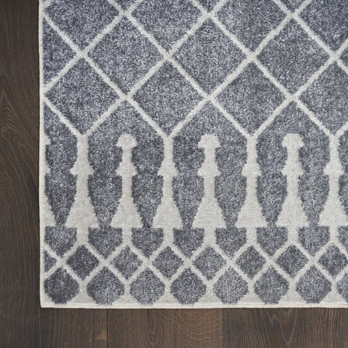 8' X 10' Blue Geometric Area Rug