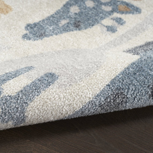8' X 10' Ivory Animal Print Area Rug