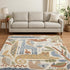 8' X 10' Ivory Animal Print Area Rug