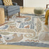 8' X 10' Ivory Animal Print Area Rug