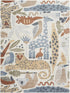 8' X 10' Ivory Animal Print Area Rug