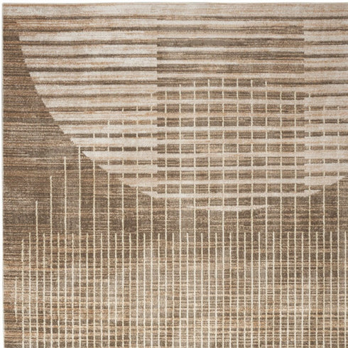 8' X 10' Brown Geometric Area Rug
