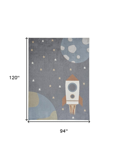 8' X 10' Blue Area Rug