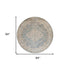 8' Gray Oriental Distressed Round Rug