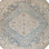 8' Gray Oriental Distressed Round Rug