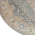 8' Gray Oriental Distressed Round Rug