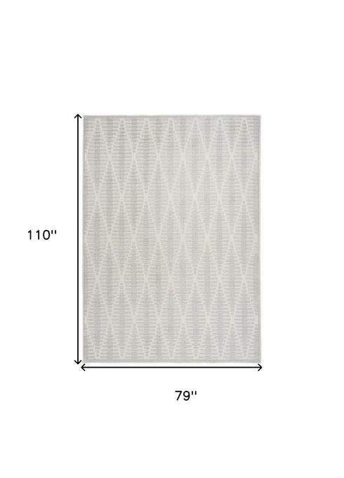 8' X 10' Gray Geometric Area Rug