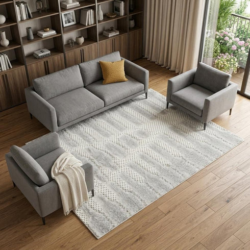 8' X 10' Gray Geometric Area Rug