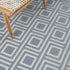 8' X 10' Blue Geometric Area Rug