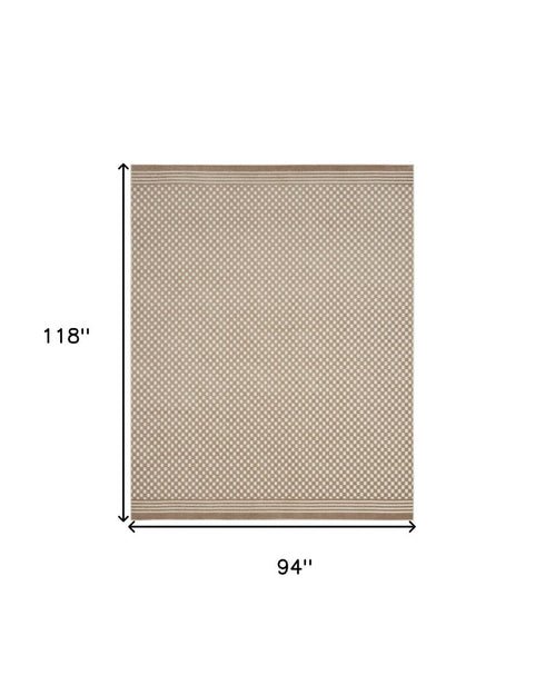 8' X 10' Brown Geometric Area Rug