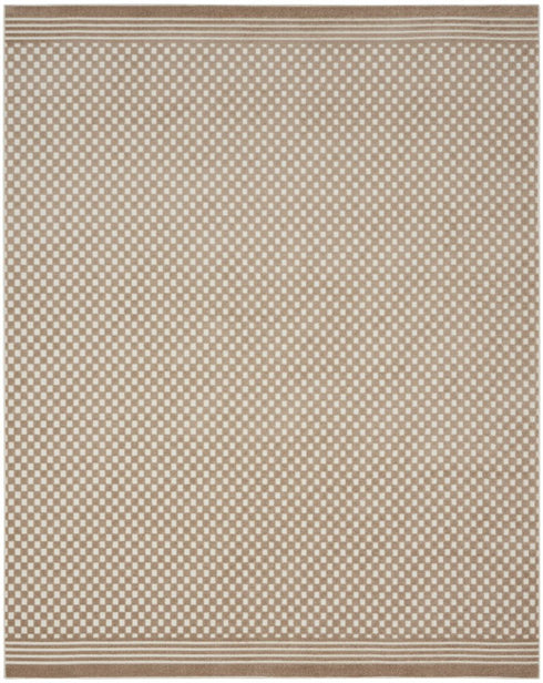 8' X 10' Brown Geometric Area Rug