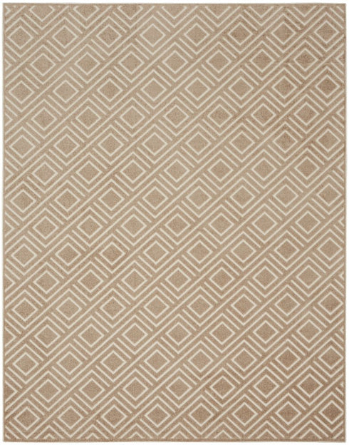 8' X 10' Brown Geometric Area Rug