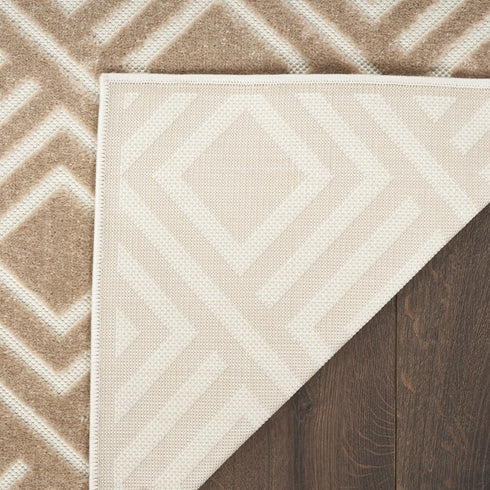 8' X 10' Brown Geometric Area Rug