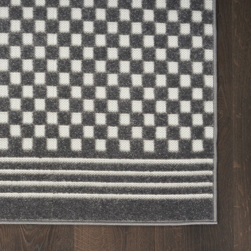 8' X 10' Gray Geometric Area Rug