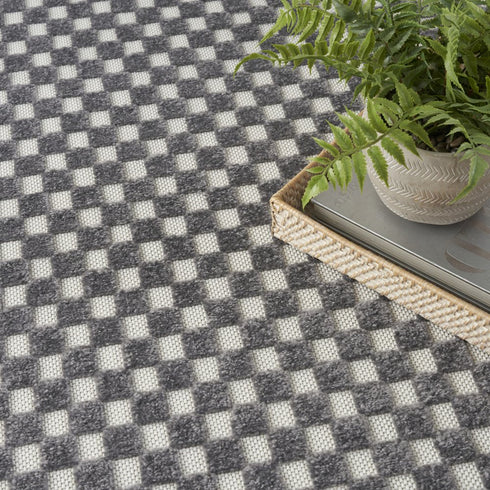 8' X 10' Gray Geometric Area Rug