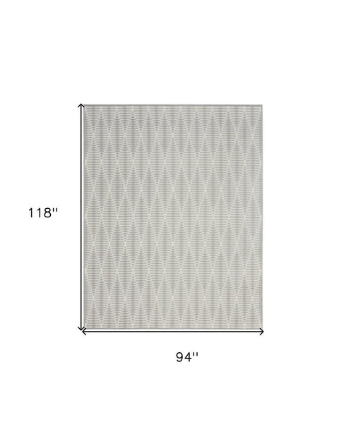 8' X 10' Gray Geometric Area Rug
