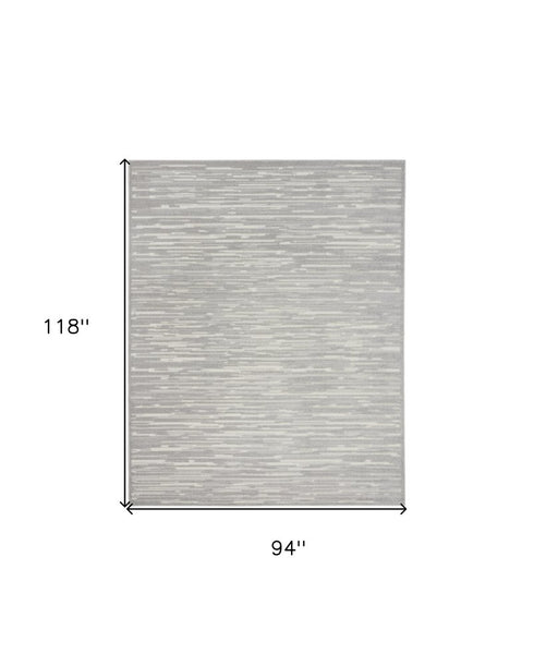 8' X 10' Gray Geometric Area Rug