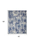 10' Blue Abstract Power Loom Runner Rug
