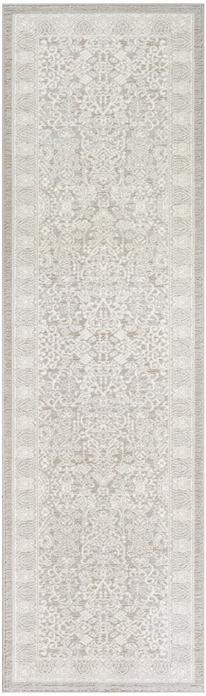 10' Blue Abstract Power Loom Runner Rug