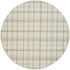 9' X 12' Ivory Plaid Power Loom Area Rug