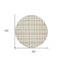9' X 12' Ivory Plaid Power Loom Area Rug