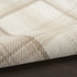 9' X 12' Ivory Plaid Power Loom Area Rug