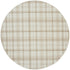 9' X 12' Ivory Plaid Power Loom Area Rug