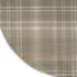 8' Olive Green and Ivory Plaid Round Rug