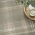 8' Olive Green and Ivory Plaid Round Rug