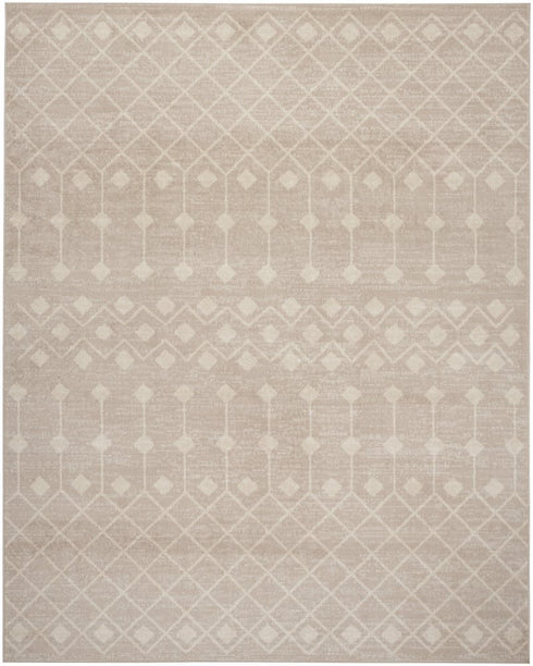 9' X 12' Beige Geometric Area Rug