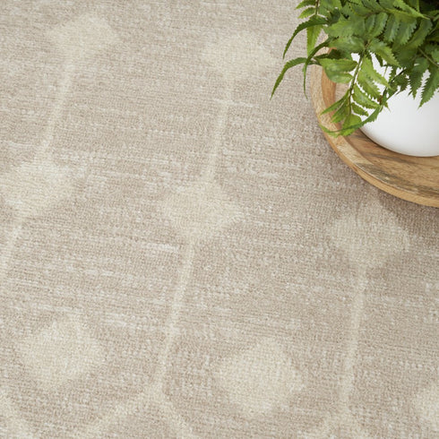 9' X 12' Beige Geometric Area Rug