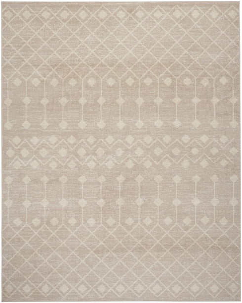 9' X 12' Beige Geometric Area Rug