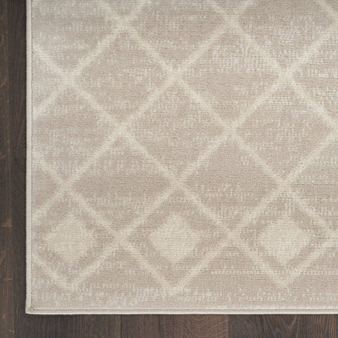 9' X 12' Beige Geometric Area Rug