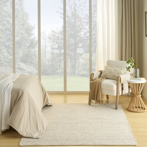 8' X 10' Ivory Jute Hand Woven Area Rug