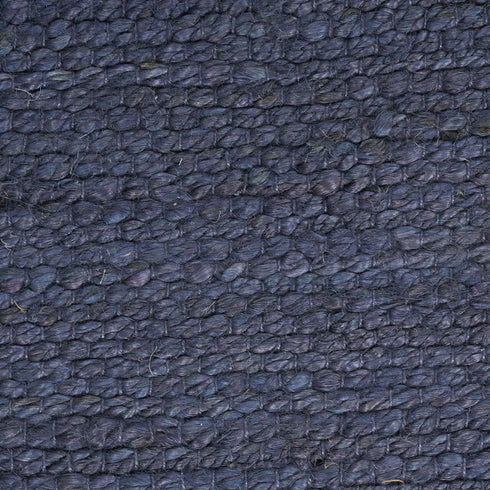 8' X 10' Navy Blue Jute Flatweave Handmade Area Rug