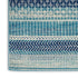 6' Navy Blue And Ivory Geometric Runner Rug