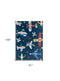 8' X 11' Navy Red and Orange Juvenile Airplanes Youthful Area Rug