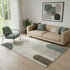 5' X 8' Beige Brown and Green Abstract Area Rug
