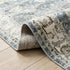 5' X 8' Blue Ivory and Brown Oriental Area Rug