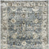 7' X 10' Blue Ivory and Brown Oriental Area Rug