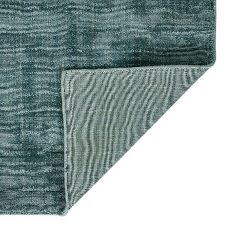 8' X 10' Blue Striped Hand Woven Area Rug