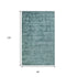 8' X 10' Blue Striped Hand Woven Area Rug