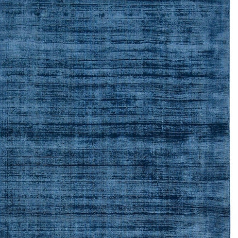 8' X 10' Blue Striped Hand Woven Area Rug