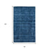 8' X 10' Blue Striped Hand Woven Area Rug